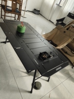 Table pliante rectangulaire tactique minimaliste en aluminium IGT pour l'extérieur, réglable en hauteur, portable, enroulable, pour barbecue et camping