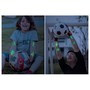 สติกเกอร์ลาย<span class=keywords><strong>สัก</strong></span>ฟุตบอลโลกสำหรับงานปาร์ตี้, สติกเกอร์ลายฟุตบอลแสงไฟกลางคืนสร้างบรรยากาศ - Product Image 4