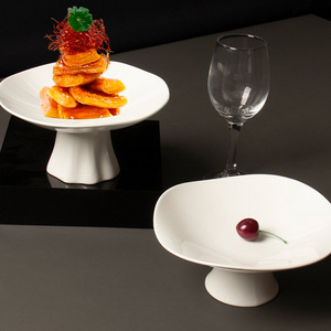 Nordic Design Embossed Gold Rimmed Dishes & <b>Plates</b> Eco-Friendly Iron <b>Rack</b> Ceramic with Candle Heat Insulation - Product Image 3