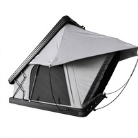 Rise Up Aluminium Dreieckiges Hartschalen-Dachzelt 210x140cm 900D Oxford Wasserdicht mit Ringlicht Leiter SUV 4x4 Offroad Camping