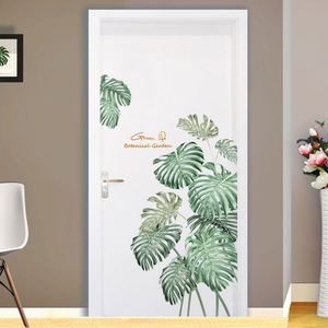 Autocollants muraux en vinyle DIY en forme de feuilles vertes pour chambre à coucher, salon, salle à manger, cuisine, chambre d'enfants, décorations murales pour portes et décoration intérieure - Product Image 4