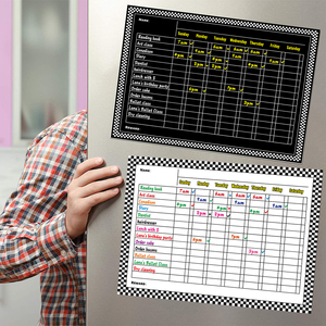 Planificateur hebdomadaire personnalisé en papier imperméable avec aimants et autocollants pour la planification des repas et des objectifs financiers - Utilisation promotionnelle - Product Image 1
