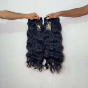 Extensions de cheveux humains brésiliens lisses, mèches de cheveux naturels vierges cambodgiens bouclés en vison, tissages de cheveux naturels Deepwave - Product Image 1