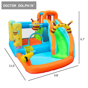 <span class=keywords><strong>Castillo</strong></span> Inflable con Tobogán y Temática de Abejas para Bebés, Brincolín, Casa de Brinco, en Venta - Product Image 4