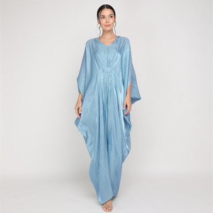 Vestido SatiMaxi Brillante con Mangas de Murciélago, Holgado, Tipo Kaftan para <span class=keywords><strong>Mujer</strong></span> - Product Image 5