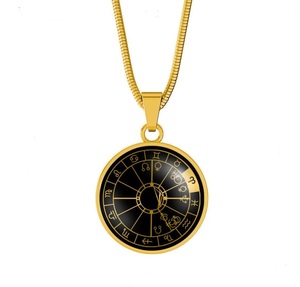 Inspire Jewelry Personalized <strong>Astrology</strong> Birth <strong>Chart</strong> Talisman Zodiac Signs Jewelry Celestial Charm Necklace Snake Chain Jewelry