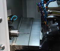 Tour à métaux numérique automatique CNC YanHua-25WL à longue course, fraisage cyclonique, arbre à outils rotatif de haute précision, fraisage à vis sans fin