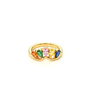 Anillo de Acero Inoxidable con <span class=keywords><strong>Zirconia</strong></span> en Forma de Lágrima, Chapado en Oro de 18K PVD, Resistente al Agua y al Deslustre, Diseño de Alta Gama para Mujer, Venta al Por Mayor YF7015 - Product Image 3