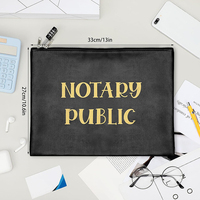 Sacoche de sécurité en cuir avec serrure pour tous les carnets, tampons, documents, tampons encreurs et embosseurs – Idéale pour les notaires