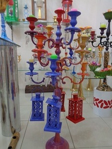 Bougeoirs en métal, 1 pièce, support de Table pour fête de mariage, décoration d'hôtel, maison - Product Image 2