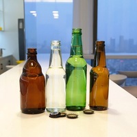 Fabricant vente en gros vide 250ml 330ml 500ml 640ml bière jus soda boisson bleu vert clair ambre bière bouteille en verre avec bouchon