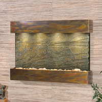 Fuente de Pared Interior Clásica de Metal con Cascada e Iluminación LED de 10 mm de Grosor para Decoración del Hogar