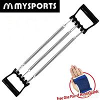 Ensemble d'équipement de fitness portable pour hommes : Extenseur de poitrine à ressort en acier et plastique, Renforceur de bras, Corde de traction pour les pieds, Appareil multifonctionnel pour sit-ups