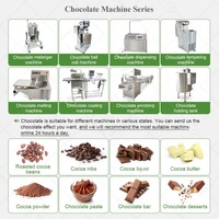 Petite machine à mélanger et à moudre pour la fabrication de ganache, de chocolat et de pâte, avec réservoir de fusion et de stockage