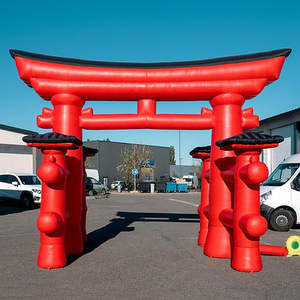 Arco Inflable Rojo, Puerta de <span class=keywords><strong>Templo</strong></span> Japonés, Santuario Inflable de <span class=keywords><strong>Templo</strong></span> Japonés para Decoración de Festivales - Product Image 1