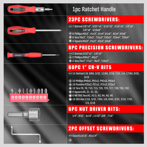 100 Uds. Juego de destornilladores magnéticos de acero inoxidable de alta calidad Manual OEM traje de combinación familiar con estante de soporte - Product Image 4