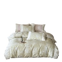Ensemble de literie quatre pièces personnalisable en coton polaire long style princesse, imprimé rétro style français, patchwork plantes et fleurs