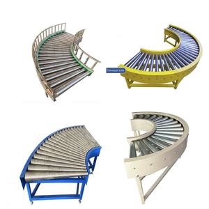 Inşaat ve bant konveyör endüstrileri için 90 & <span class=keywords><strong>180</strong></span> derece torna Motor eğrisi paslanmaz dönüm makaralı konveyör mobilya için - Product Image 5