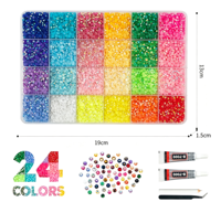 Kit Kerajinan Rhinestone Resin Flatback 3mm 5000 Pcs Stiker Rhinestone Perekat Sendiri untuk Tumbler