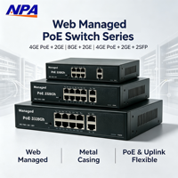 Switch PoE Gigabit géré 4/8 ports, 2 Uplinks, 120W IEEE802.3af/at, avec QoS pour caméra IP, point d'accès Wi-Fi, réseau Ethernet - AP-3328GE
