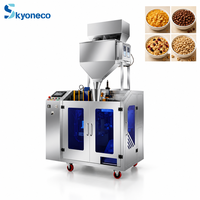 Machine de remplissage et de scellage de sachets, type pesage automatique, pour emballage de granulés solides en sachets préformés, qualité alimentaire