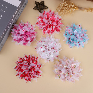 Fleurs en tissu faites à la main à imprimé floral Camélia 8,5 cm pour corsages, accessoires capillaires et décorations vestimentaires - Product Image 1