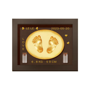 Nouveau-né un an commémoratif bois cadre Photo empreinte <span class=keywords><strong>de</strong></span> main <span class=keywords><strong>de</strong></span> bébé empreinte souvenir <span class=keywords><strong>de</strong></span> <span class=keywords><strong>cheveux</strong></span> fœtaux pour cent jours un an - Product Image 1