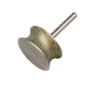 Puntas de desbaste de diamante electrochapadas de 6 mm con vástago para vidrio, herramienta de punta recta para biselado de aviones, cabezales de desbaste de diamante montados