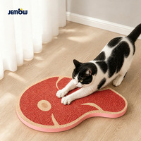 Grattoir pour chat en papier kraft blanc imprimé de forme spéciale, résistant à l'usure, non pelucheux, en papier importé, planche à gratter pour chat Jemow