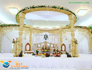 Ensemble de mandap de mariage hindou traditionnel en plein air, magnifique mandap de mariage indien en plein air, magnifique mandap de mariage en plein air - Product Image 6