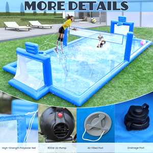 Juego <span class=keywords><strong>de</strong></span> deporte inflable Voleibol <span class=keywords><strong>de</strong></span> agua inflable azul Campo <span class=keywords><strong>de</strong></span> red <span class=keywords><strong>de</strong></span> PVC Campo <span class=keywords><strong>de</strong></span> fútbol Campo <span class=keywords><strong>de</strong></span> cancha <span class=keywords><strong>de</strong></span> fútbol inflable - Product Image 4