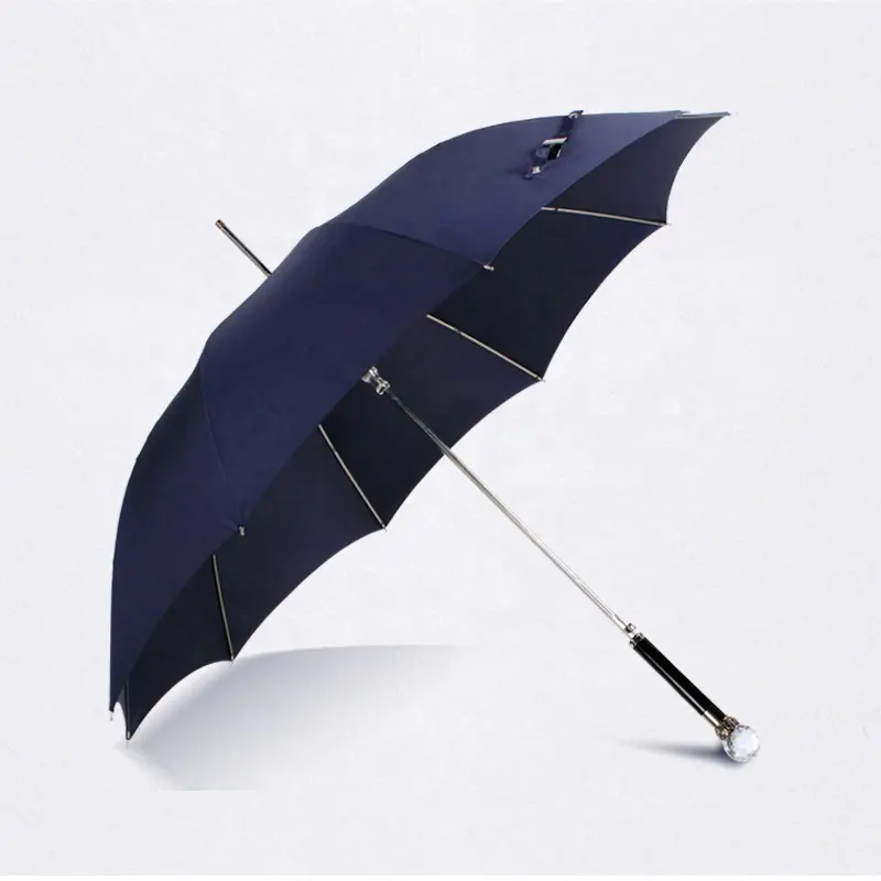 Заводской логотип печать роскошный хрустальный шар зонтик для гольфа для джентльмена бизнес подарок Креативный зонтик
