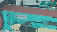 Ponceuse à bande et à disque Power Action BDS375 375W, disque de 150 mm, machine à poncer de table pour le bois, le métal, le polissage et le meulage