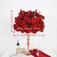 Vente en gros de boules de fleurs artificielles en soie blanche de haute qualité pour la décoration de table de mariage, centre de table pour événements et fêtes