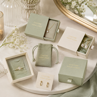 Boîte à bijoux de luxe personnalisée avec logo, emballage cadeau pour bagues, boucles d'oreilles, colliers, pochette et sac en velours pour bijoux