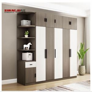 Armario de tela moderno con diseño de nogal, conjunto iluminado y <span class=keywords><strong>Et</strong></span> Armoire de China - Product Image 1