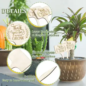 Eco friendly herb gardening markers set vertical seed labels plant tags customized garden supplies bamboo plant labels