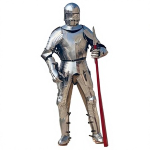 Traje de Armadura Medieval Gótica Antigua de Cuerpo Completo, Acero Inoxidable Plateado Pulido, Articulado, Disfraz de Caballero Personalizado - Product Image 1