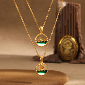 จิวเวลรี่แฟชั่น <span class=keywords><strong>JoJo</strong></span> คอลเลคชั่น New <span class=keywords><strong>Ocean</strong></span> สร้อยคอผู้หญิง สไตล์เกาหลี ดีไซน์เฉพาะตัว จี้รูปวาฬไม้ไผ่ประดับมุก คุณภาพสูง เข้าได้กับทุกชุด - Product Image 2