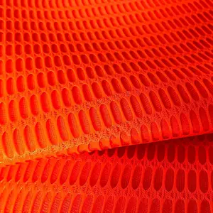 Tissu d'entretoise de maille d'air 3D de doublure de chaussure de modèle coloré extérieur réutilisé par rayure de polyester