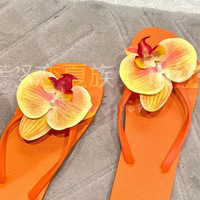 Clips Decorativos para Zapatos con Forma de Orquídea Mariposa, Estilo Bohemio, Accesorios Florales para Mujer, Sandalias Elegantes