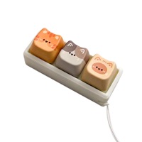HZGAMER Keycap Chat avec base imprimée en 3D, design anti-stress, compatible avec les testeurs de commutateurs, keycap détachable