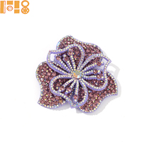 Motif Bunga 3D Kristal Flatback Rhinestone Patch Terlaris, Aplikasi Setrika untuk Dekorasi Gaun, DIY Pakaian, Homecoming Mum