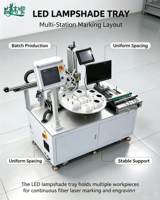 Marqueur laser à fibre optique intelligent à haute précision avec fonction de découpe automatique pour l'usine d'éclairage LED en plastique