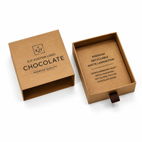 XJY Carton laminé mat recyclable de qualité supérieure avec logo personnalisé Emballage de détail Kraft Boîtes de chocolat Tirage coulissant cadeau