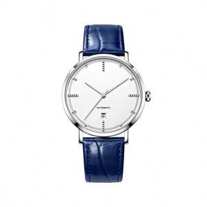 Montres mécaniques en or Moissanite en gros pour hommes, montres automatiques de date pour affaires, montre-bracelet lumineuse, horloge étanche - Product Image 4