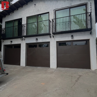 Puerta de Garaje Bolang Marrón de Panel Plano, 40mm/50mm/75mm, Rellena de Espuma, Ventana Personalizada, Entrega Rápida, Control Inteligente por Voz y WiFi, Certificación CE
