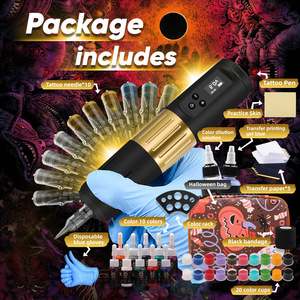 Nuevo Kit Completo de Pistola de Tatuaje Rotativa Inalámbrica con Batería y Agujas, Accesorios para Arte Corporal, Uso Profesional - Product Image 4