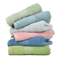 Juego de Toallas de Baño de Algodón de Color Sólido, Suaves y de Lujo, Alta Absorbencia, Secado Rápido, Ecológicas, Bordadas, en Rollo/Rectangulares