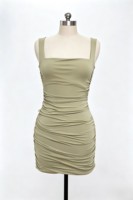 Robe d'été sexy dos nu à manches longues en lin respirant, style décontracté Spice Girl, coupe régulière, service OEM transfrontalier